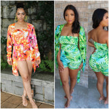 "Radiant"  Romper & Cardigan Set