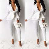 "Elegant Eagle" Scuba Blazer & Pants Set