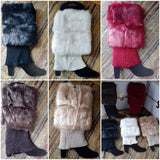 Stunning Faux fur leg warmers available in 5 colors