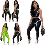 "Work it Out" 2-pc Fitness Top & Leggings Set