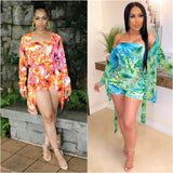 "Radiant"  Romper & Cardigan Set