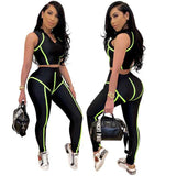 "Work it Out" 2-pc Fitness Top & Leggings Set