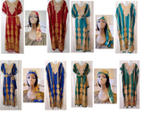 Women's Kaftan nightgown with matching scarf (or headband)